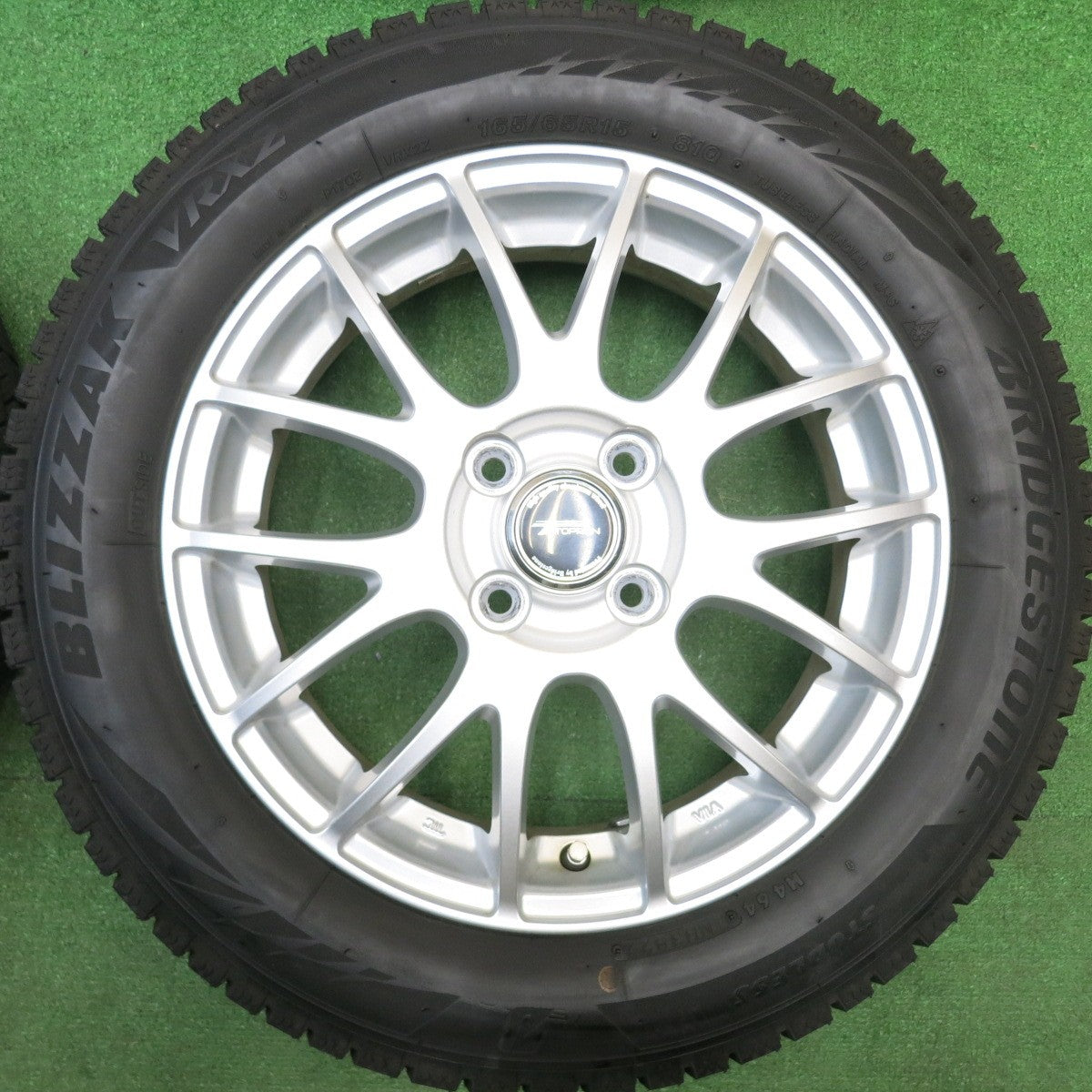 バリ溝！22年！8.5分★スタッドレス 165/65R15 ブリヂストン ブリザック VRX2 TOPRUN トップラン 15インチ タフト ソリオ 等 PCD100/4H★5120608HAス