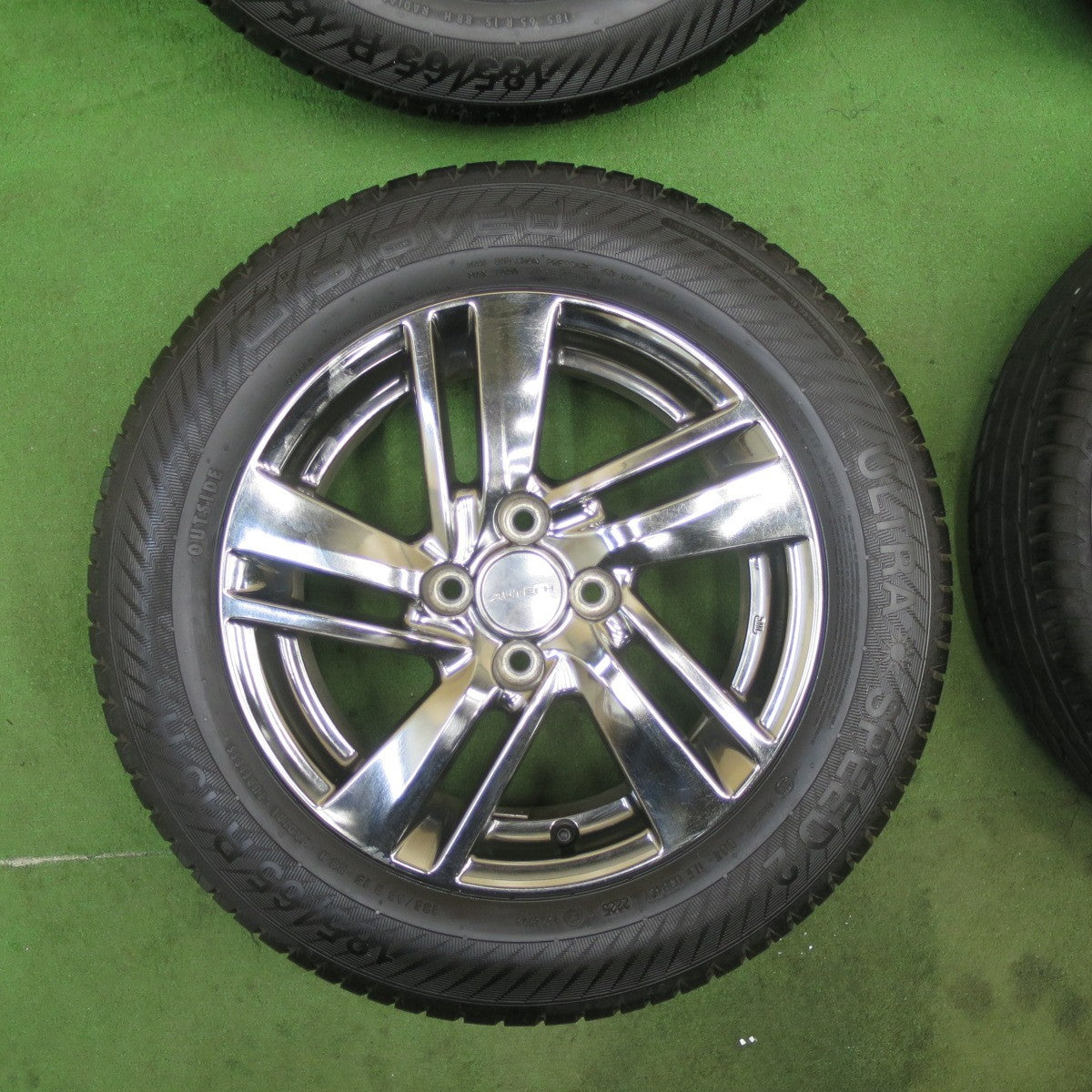 バリ溝！25年！9.5分★日産 ノート ライダー 純正 AUTECH ENKEI 185/65R15 ギスラベッド ULTRA SPEED2 15インチ オーテック エンケイ PCD100/4H★6042703TTス