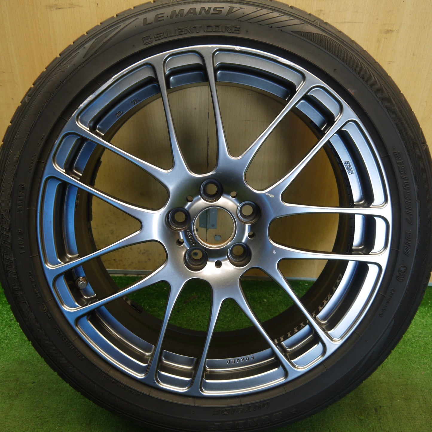 1本価格◎プリウス 86 BRZ 等 BBS RE5010 215/45R17 ダンロップ LE MANS V ルマン5 17インチ PCD100/5H◎6080305Hノ