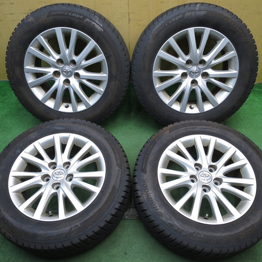 バリ溝！24年！9.5分★トヨタ 130系 マークX 純正 215/60R16 スタッドレス ハンコック ウインター アイセプト IZ3 16インチ PCD114.3/5H★5062105NJス