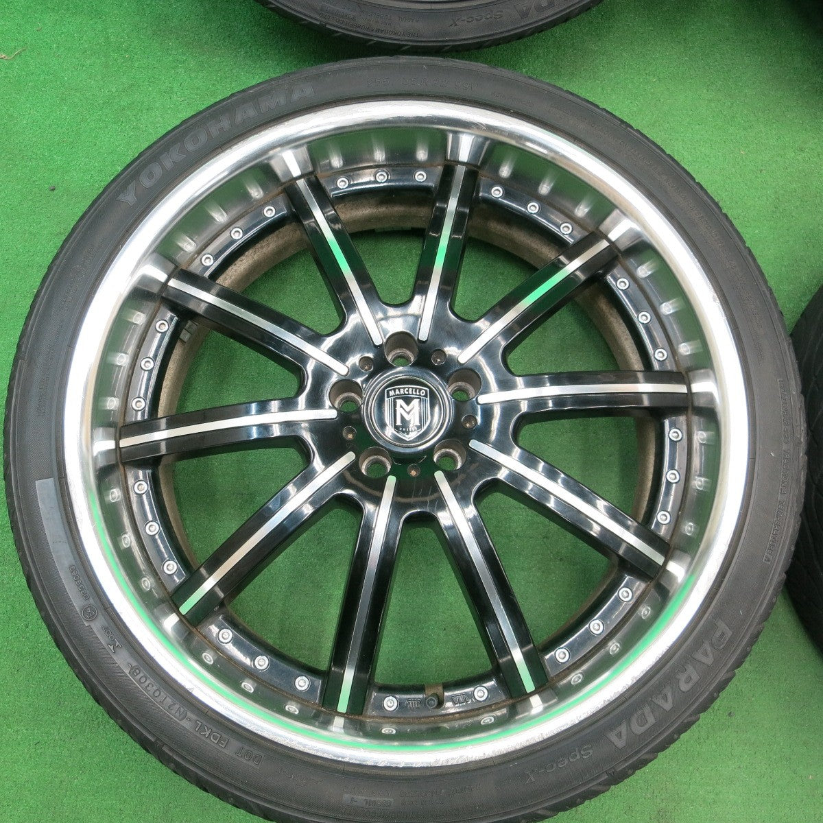 *送料無料* 4本価格★MARCELLO MT-07 255/35R22 ヨコハマ PARADA Spec-X マルセロ 22インチ PCD114.3/5H★4050606ナノ