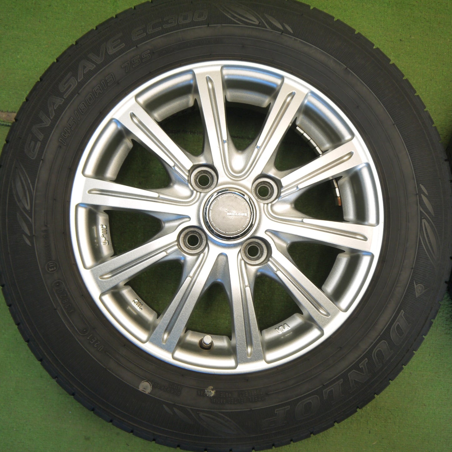 キレイ★145/80R13 ダンロップ エナセーブ EC300 MiLLOUS PS ミルアス 13インチ PCD100/4H★6042704Hノ