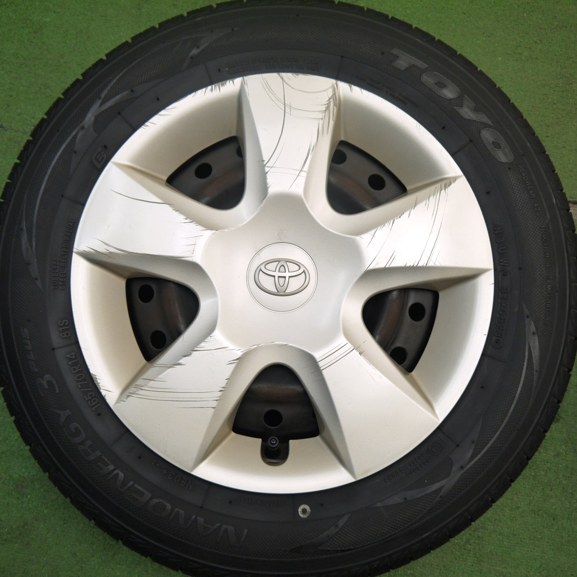 バリ溝！23年！9分☆トヨタ パッソ 純正 スチール 165/70R14 トーヨー