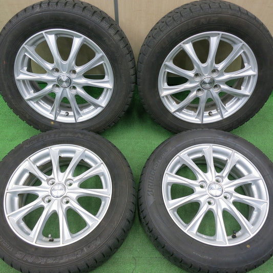 バリ溝！24年！キレイ！ほぼ10分★185/60R15 ブリヂストン NEWNO スタッドレス オートバックス ノーストレック N5 Exceeder エクシーダー 15インチ PCD100/4H★4121602NJス