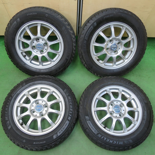 バリ溝！21年！ほぼ10分★スタッドレス 165/70R14 ミシュラン X-ICE SNOW BLUE・NESS BN/1 ブルーネス 14インチ PCD100/4H★5051205イス