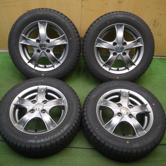 *送料無料* バリ溝！21年！9.5分以上★スタッドレス 165/65R13 グッドイヤー アイスナビ8 AIRBERG エアベルグ 13インチ PCD100/4H★4060707Hス