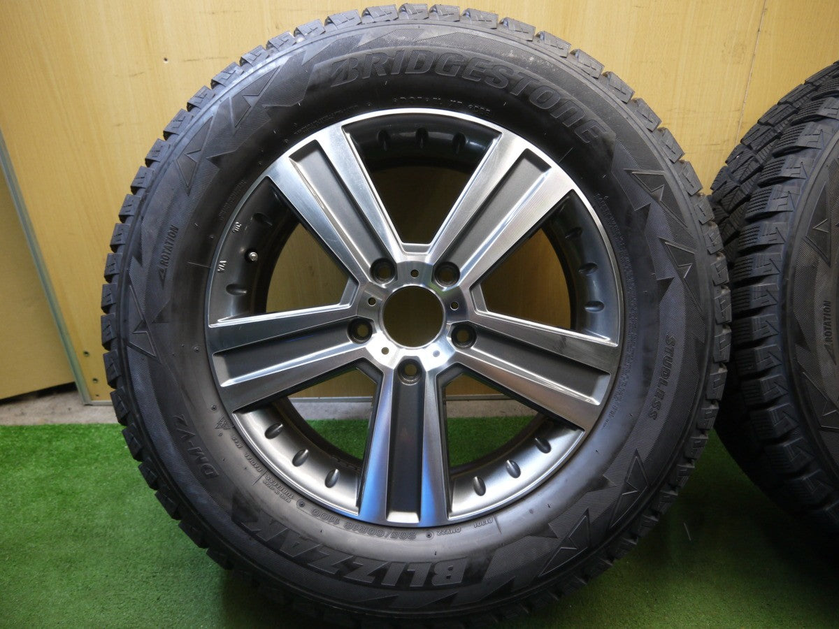 [送料無料] バリ溝！キレイ！9.5分★ベンツ Gクラス 等 ユーロプレミアム 265/60R18 スタッドレス ブリヂストン DM-V2 ヴェルナー PCD130/5H★2060802クス