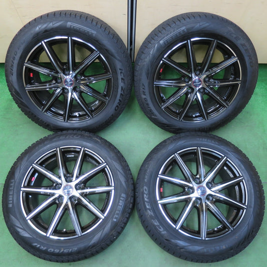 [送料無料] バリ溝！22年！キレイ！9.5分★スタッドレス 215/60R17 ピレリ アイスゼロ アシンメトリコ SMACK ENKEI 17インチ スマック エンケイ PCD114.3/5H★5012715イス