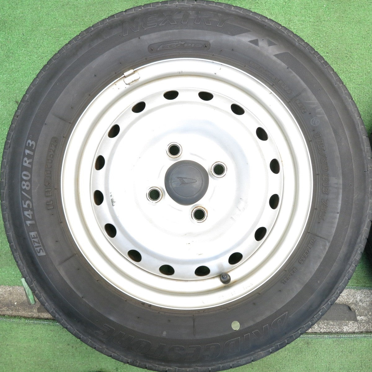 4本価格！22年◎ダイハツ ハイゼット 純正 スチール 145/80R13 ブリヂストン ネクストリー エコピア 13インチ PCD100/4H◎6082708HAノ