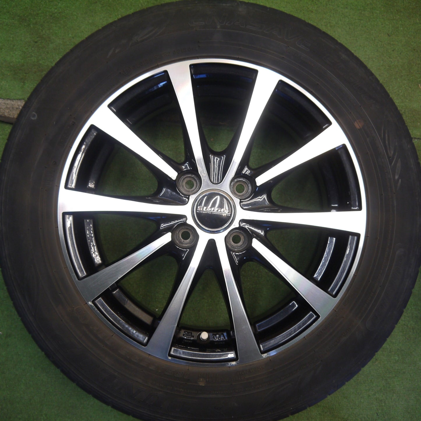 バリ溝！8.5分◎185/65R15 ダンロップ エナセーブ EC300+ Laffite ラフィット 15インチ PCD100/4H◎6061002Hノ