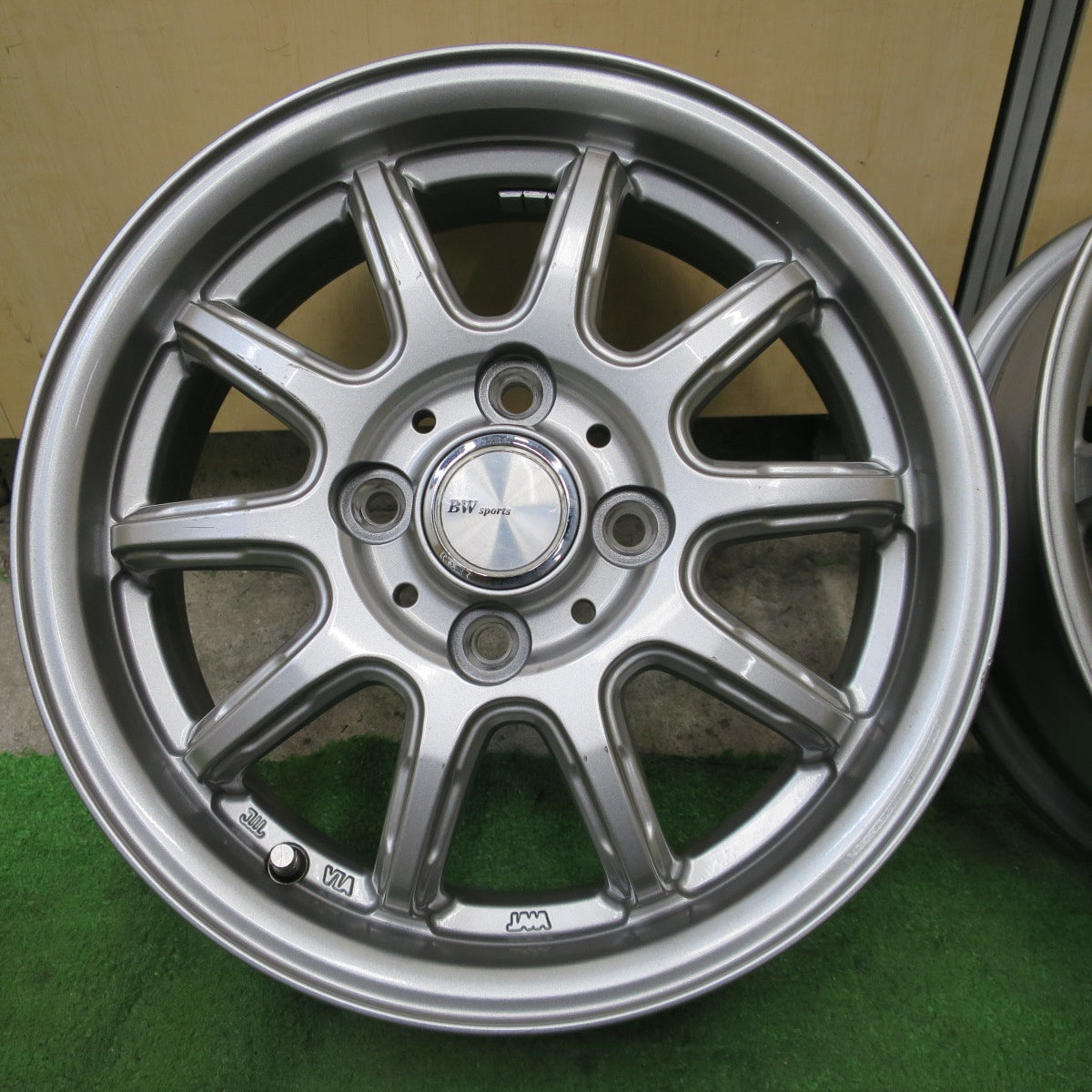 4本価格★BW Sports BWスポーツ 14インチ ホイール 14×4.5J PCD100/4H★6033101NGホ