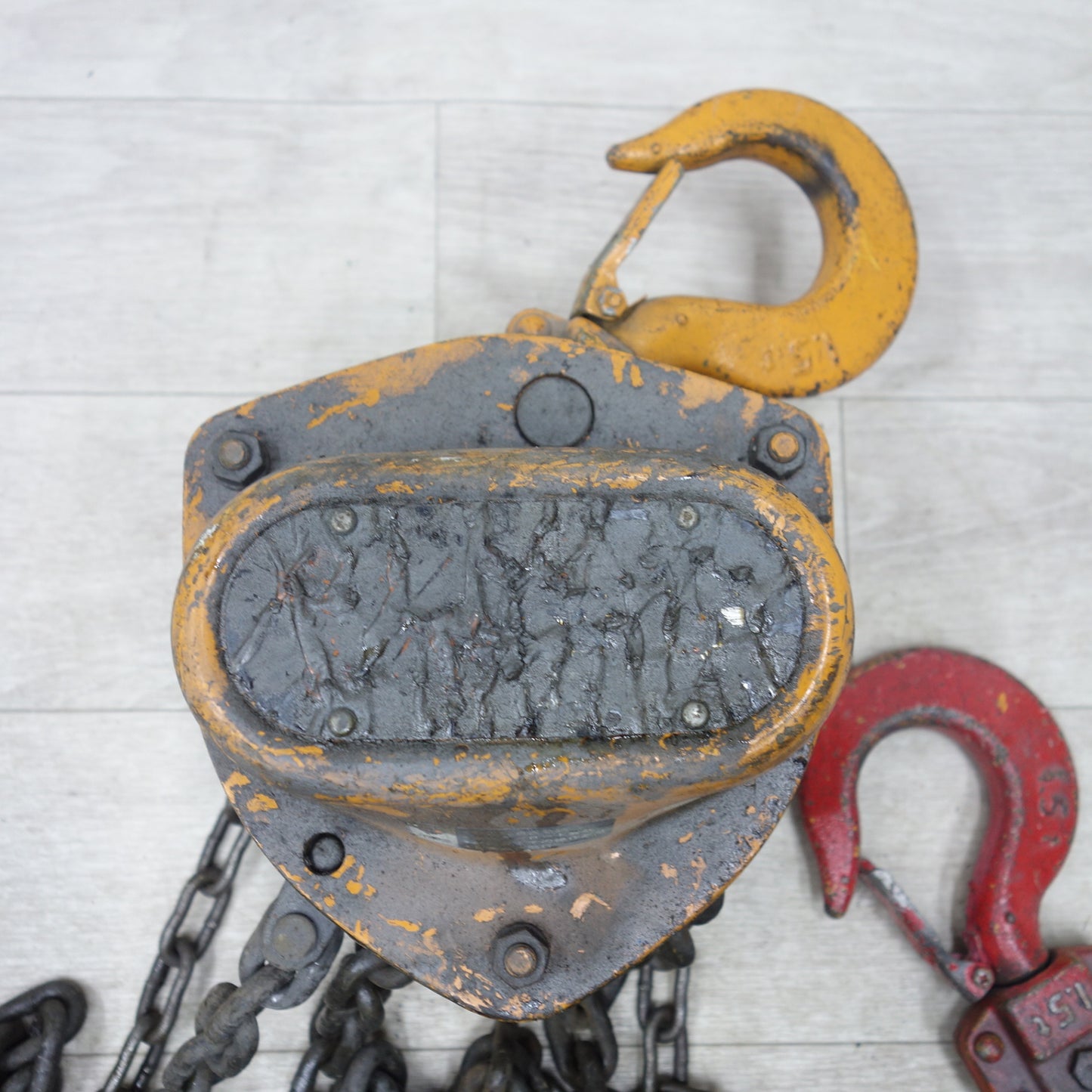 [送料無料] ◆チェーンブロック 手動式 手動 1.5t 1.5トン 1.5ton 工具 吊り 吊上げ 荷揚げ 型式 不明◆