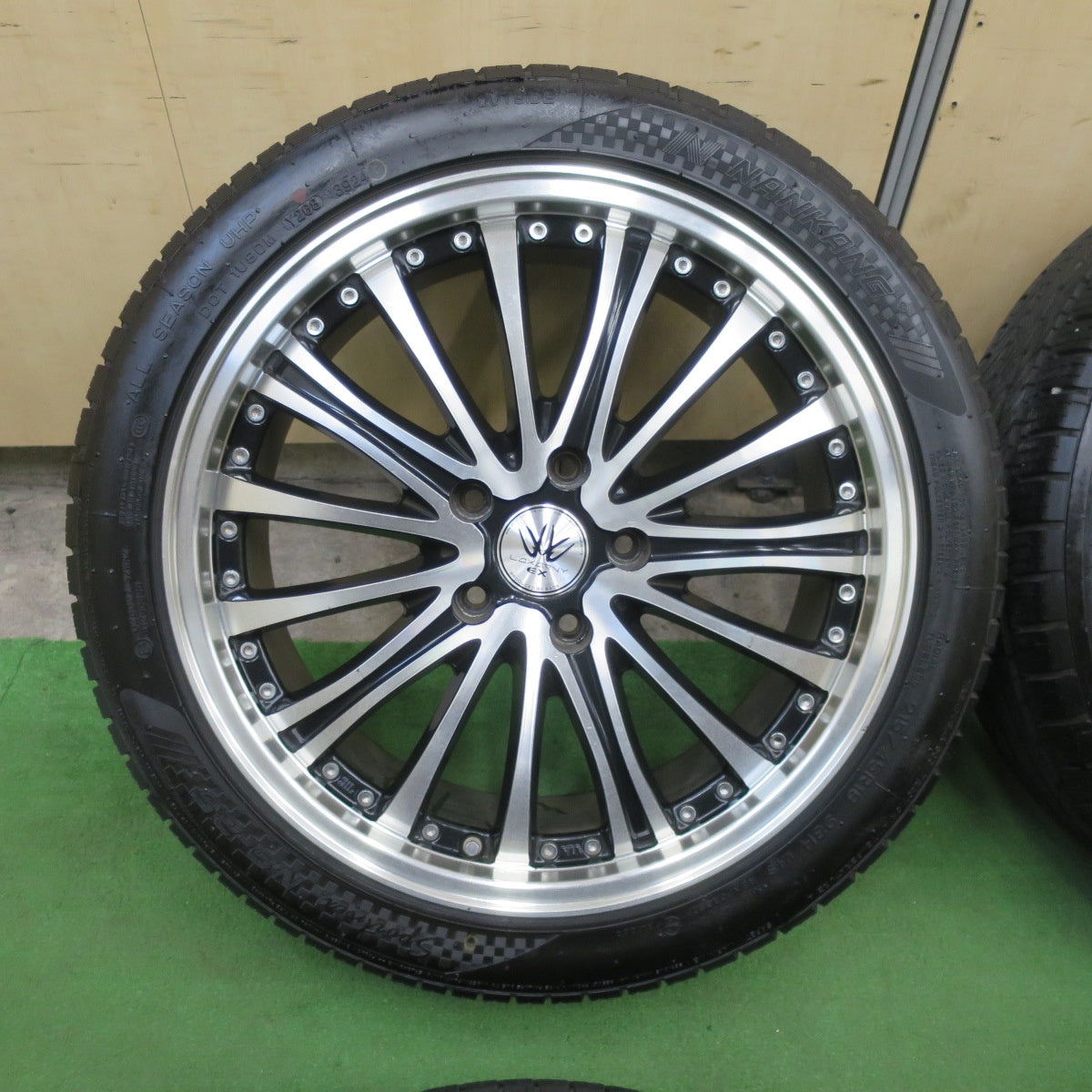 バリ溝！24年！9分★LOXARNY EX BADX 215/45R18 ナンカン Sportnex NS-25 オールシーズン ロクサーニ 18インチ PCD114.3/5H★6022104TTス