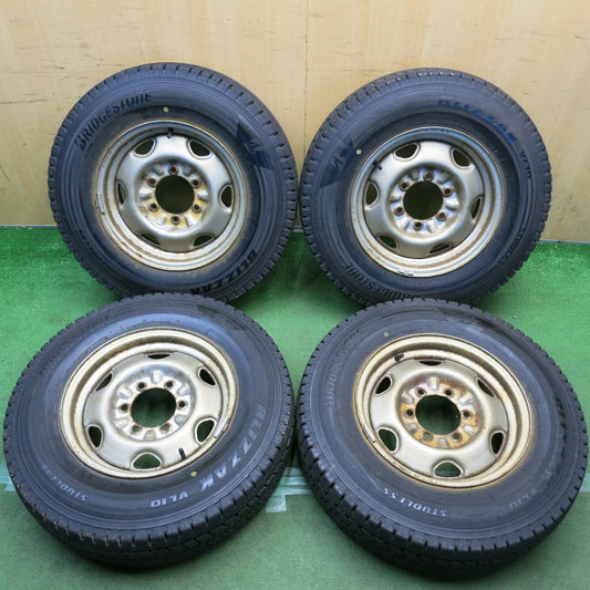 バリ溝！22年！9分◎スタッドレス 195/80R15 107/105N ブリヂストン ブリザック VL10 スチール ホイール 15インチ PCD139.7/6H◎6100301HAス