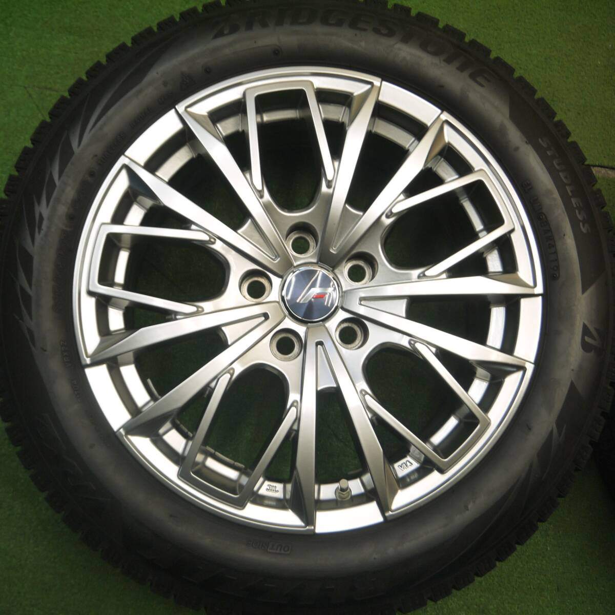 バリ溝！キレイ！8.5分★Lehrmeister L-F FIRST 215/55R17 スタッドレス ブリヂストン ブリザック VRX2 レアマイスター LFファースト 17インチ PCD114.3/5H★5021011Hス