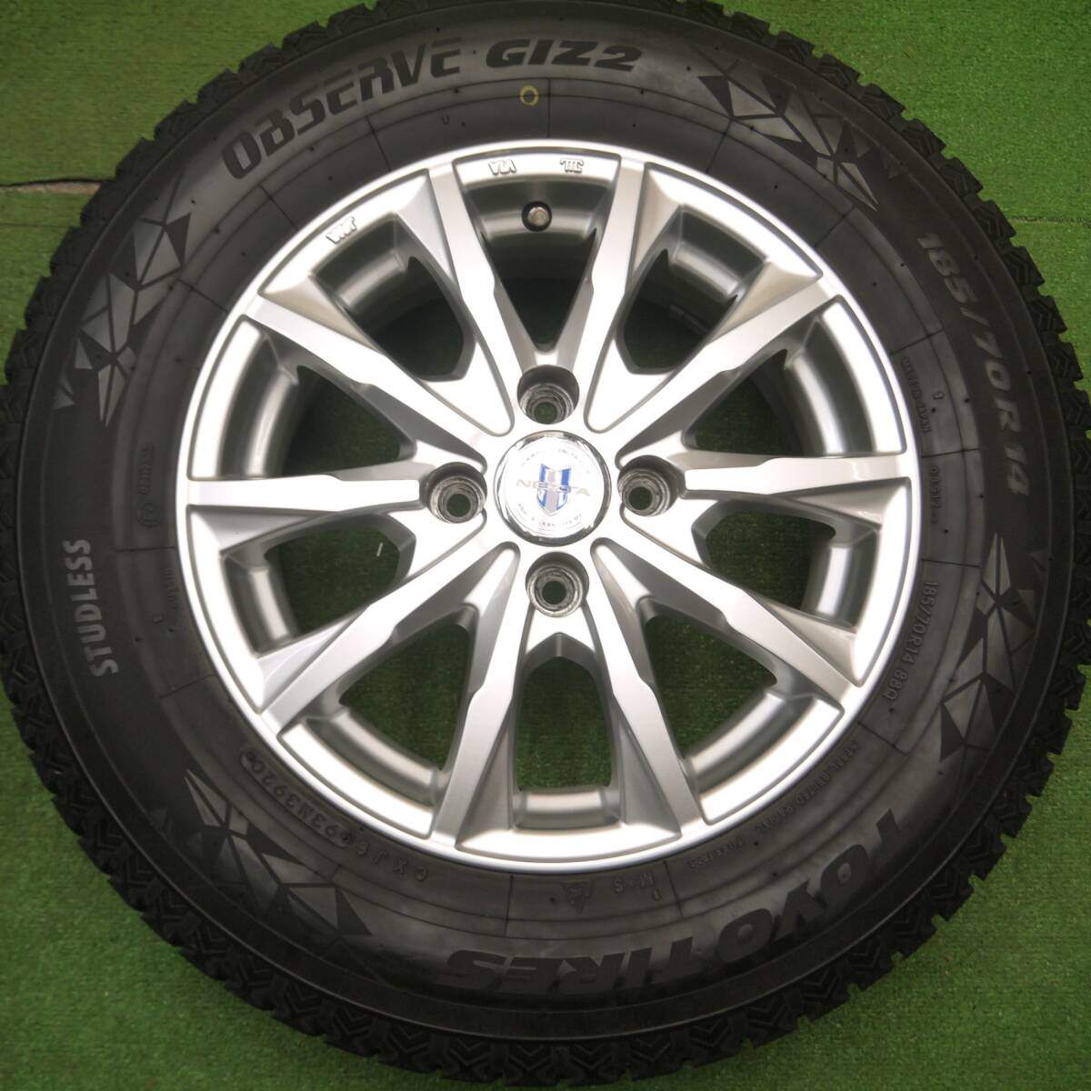キレイ★スタッドレス 185/70R14 トーヨー オブザーブ GIZ2 NEXTA ネクスタ 14インチ PCD100/4H★4122510Hス