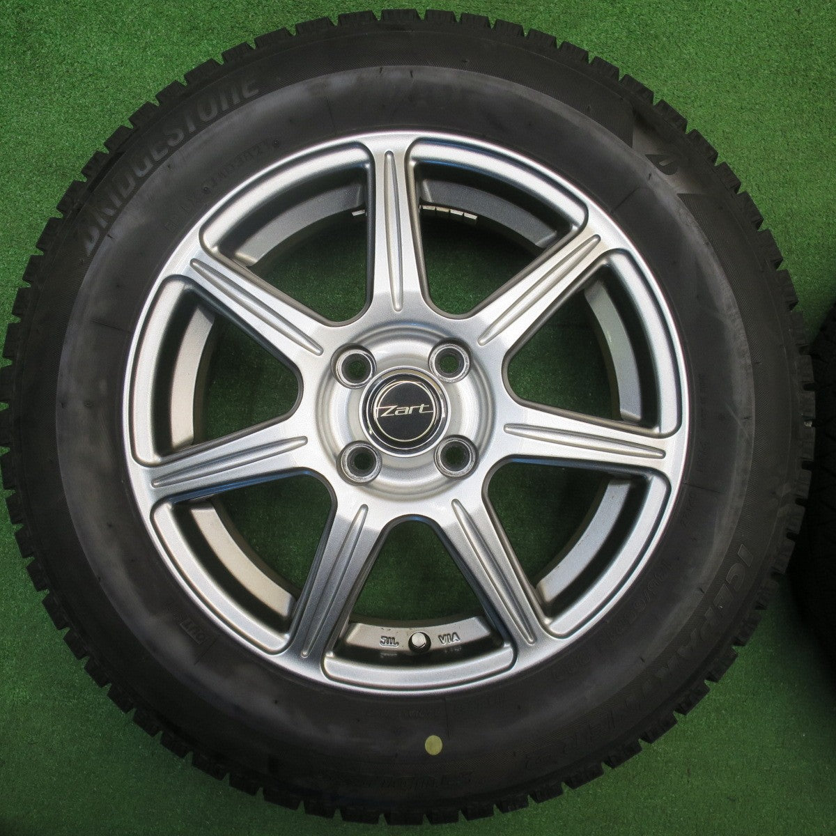 バリ溝！21年！キレイ！9分★スタッドレス 185/65R15 ブリヂストン アイスパートナー2 Zart R7 社外 アルミ 15インチ PCD100/4H★5120409NJス