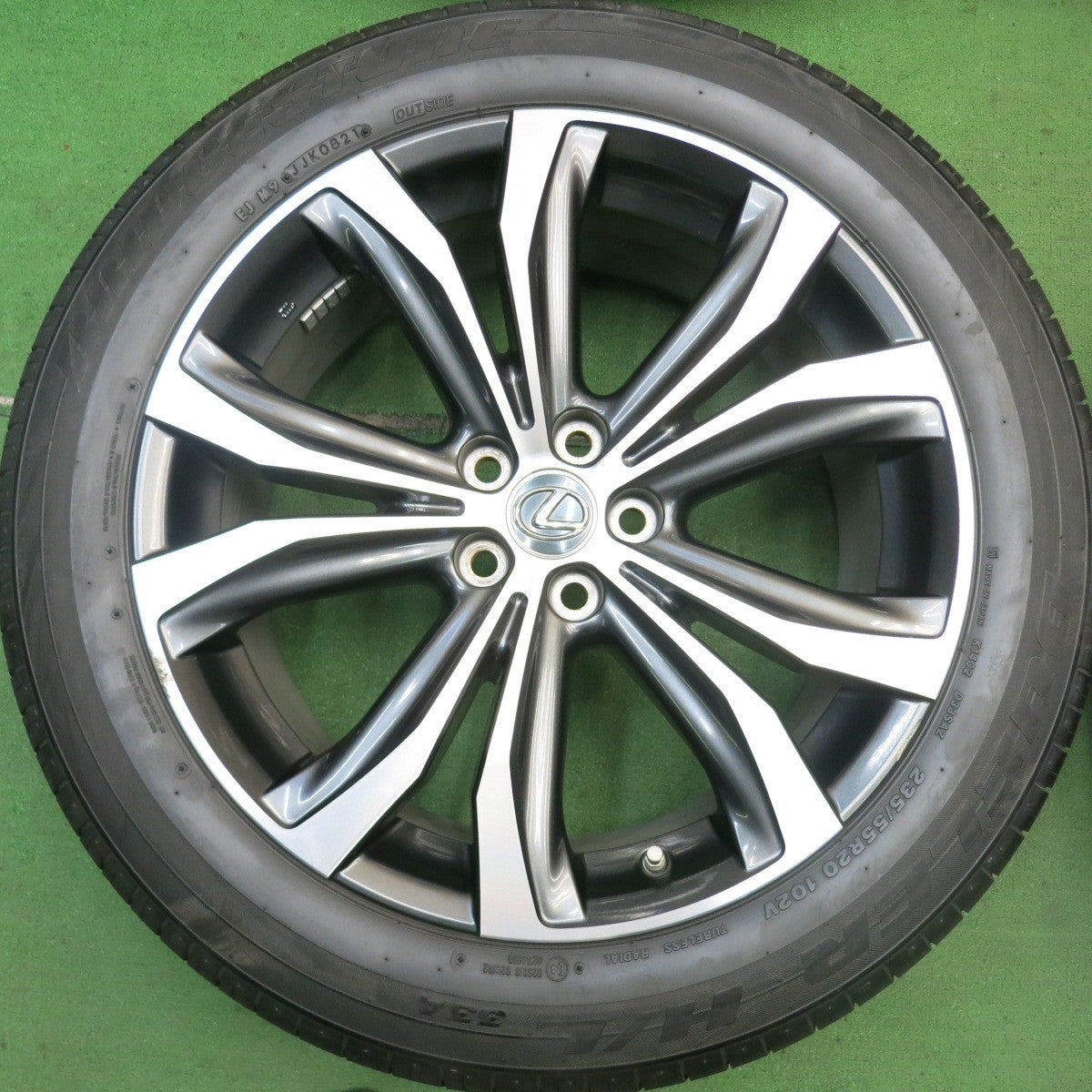 センサー付！バリ溝！21年！9分★レクサス RX バージョンL 純正 235/55R20 ブリヂストン デューラー H/L 33A 20インチ PCD114.3/5H★5071904HAノ
