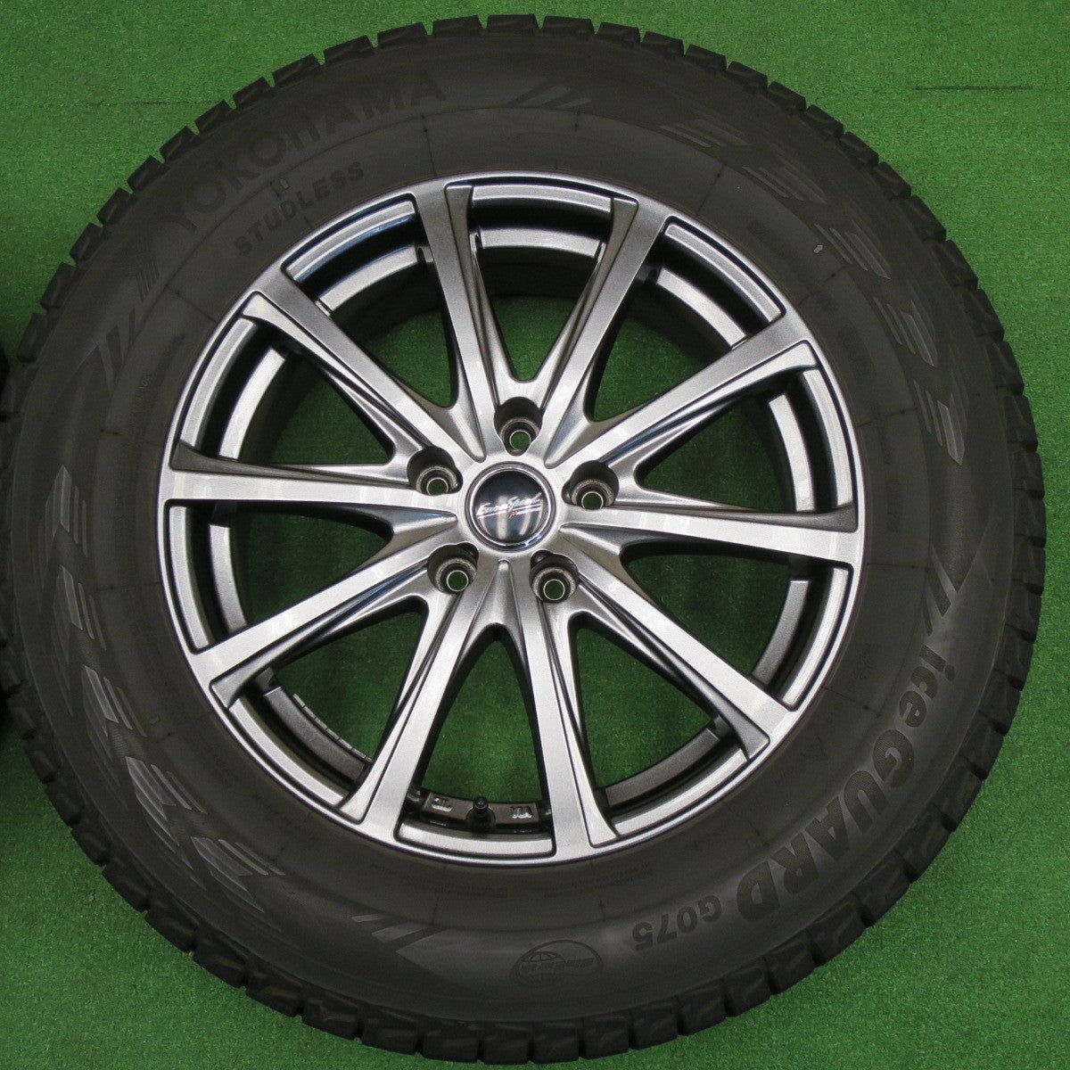 バリ溝！22年！キレイ！9.5分★スタッドレス 235/65R17 ヨコハマ アイスガード G075 EuroSpeed MANARAY SPORT ユーロスピード 17インチ PCD114.3/5H★6041208NKス