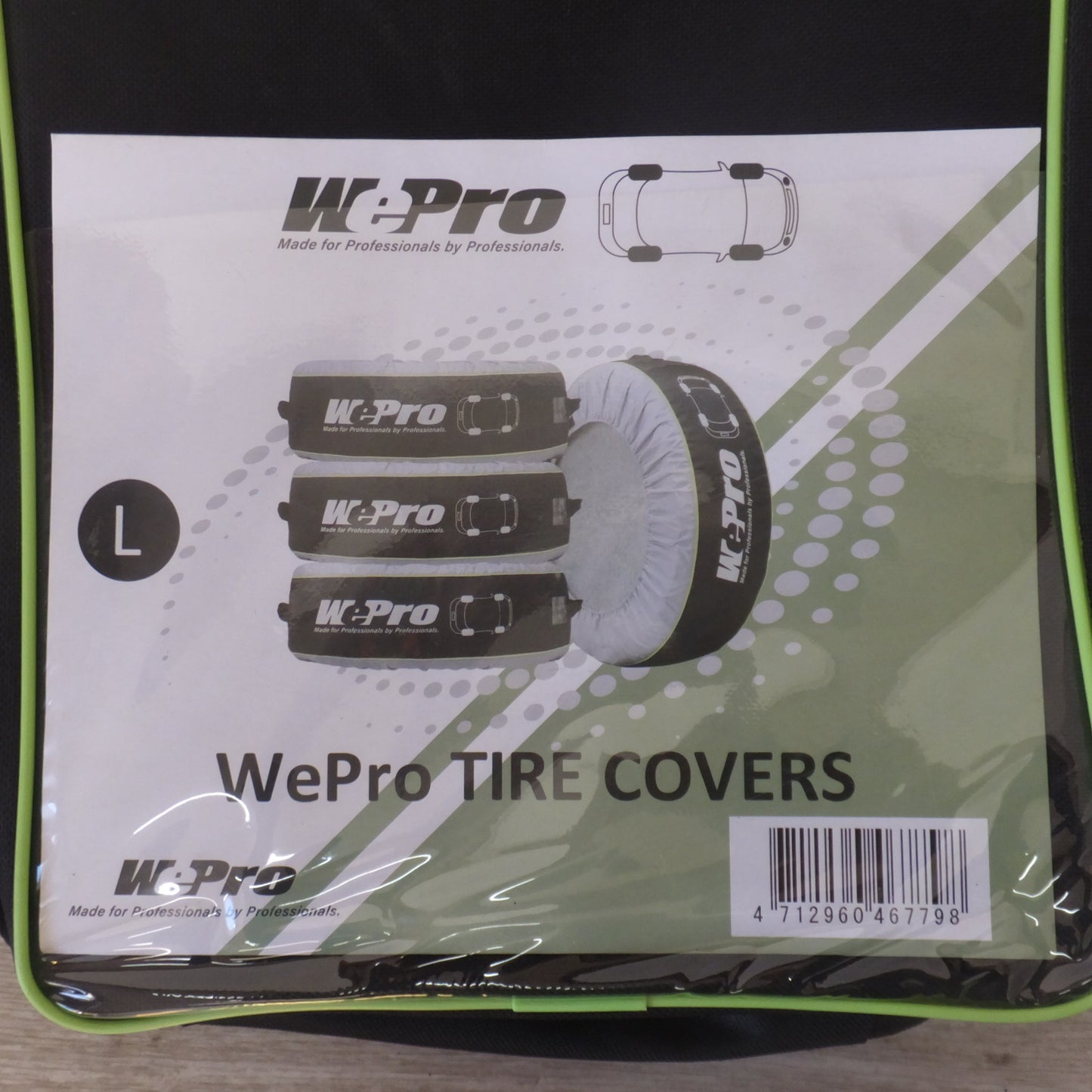 [送料無料] 美品★WePro タイヤカバー TYRE COVERS Lサイズ　タイヤカバー フェルトカバー 各 4枚 セット★