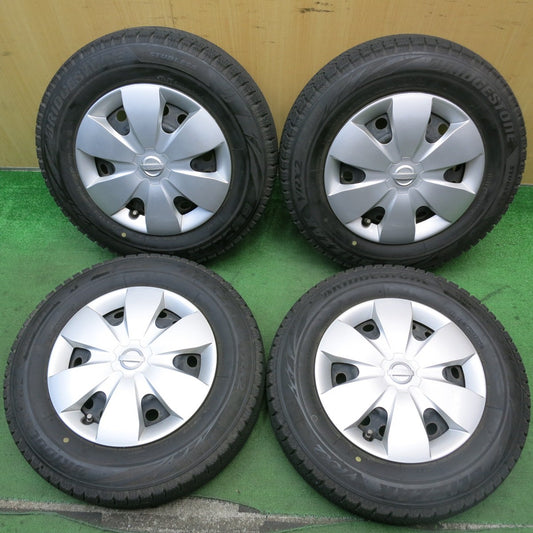 4本価格！22年★日産 モコ 純正 スチール 145/80R13 スタッドレス ブリヂストン ブリザック VRX2 13インチ PCD100/4H★5081404HAス