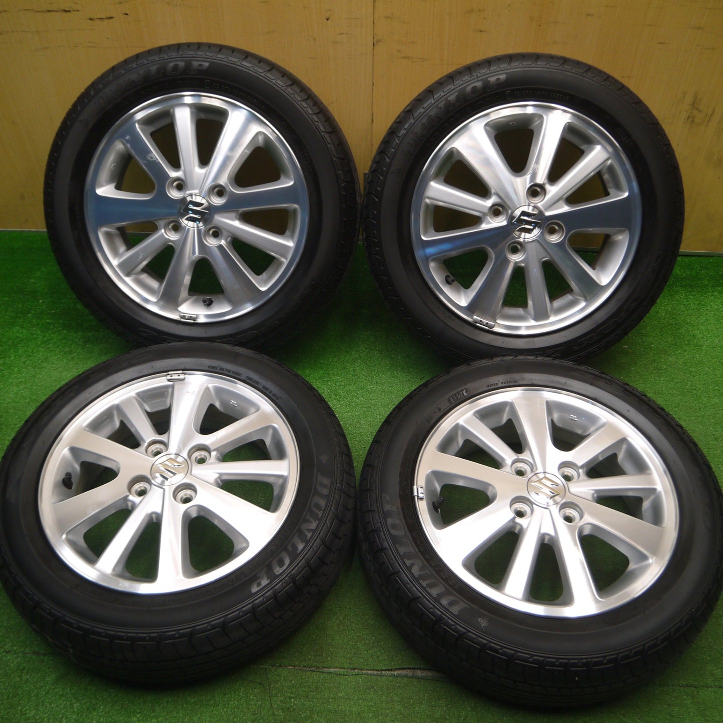 [送料無料] キレイ！24年★スズキ DA17W エブリイ ワゴン 純正 165/60R14 ダンロップ SPスポーツ 230 14インチ PCD100/4H★4121005Hノ