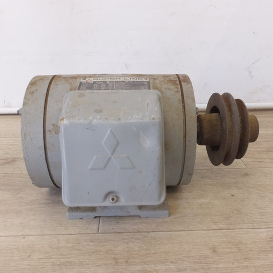 [送料無料] 現状品★三菱 MITSUBISHI 三相モーター SUPER LINE SB-E　0.75KW 4P 200/220V 50/60Hz★