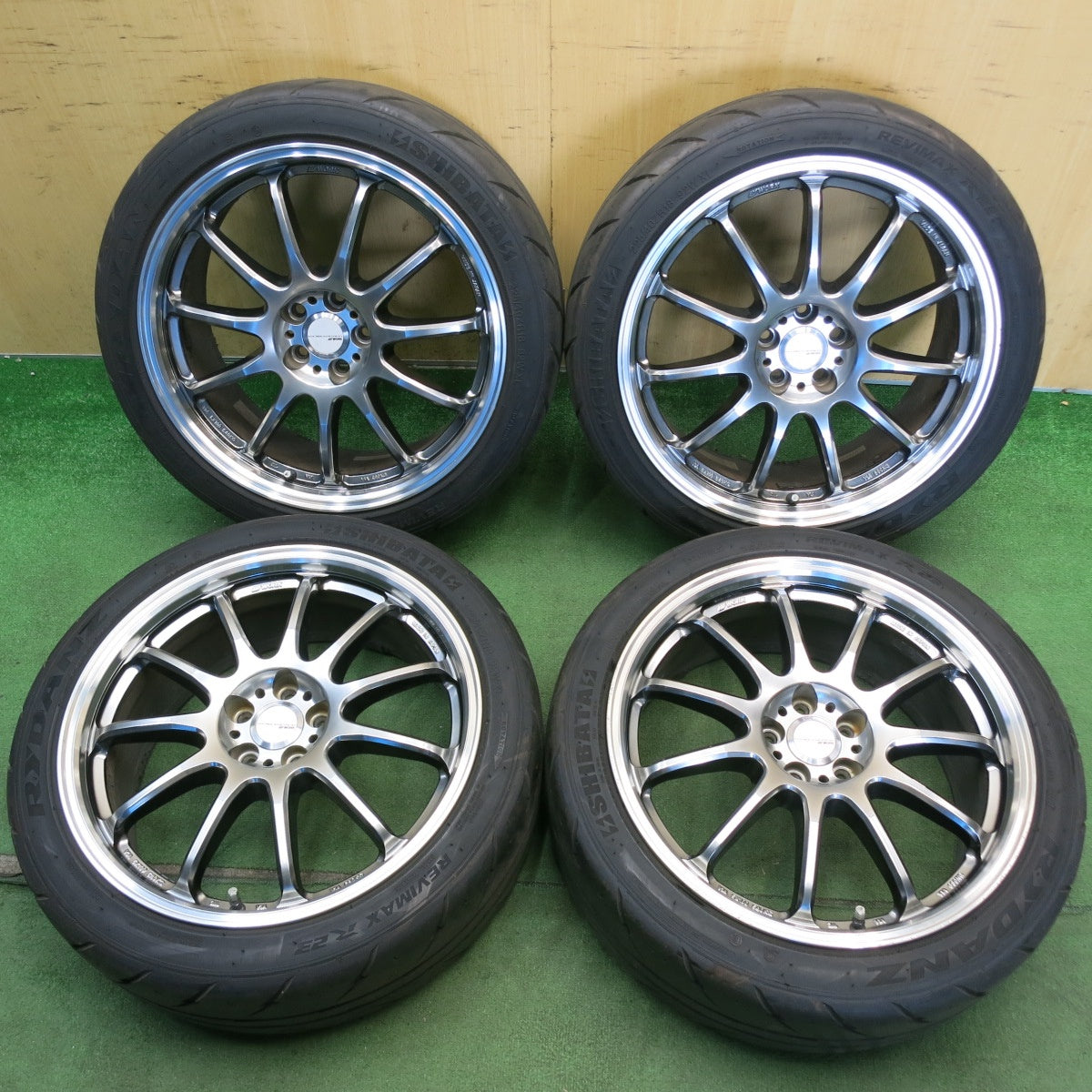 キレイ！24年◎86 BRZ 等 WORK EMOTION 11R 225/40R18 シバタ REVIMAX R23 ワーク エモーション 18インチ PCD100/5H◎6061804HAノ