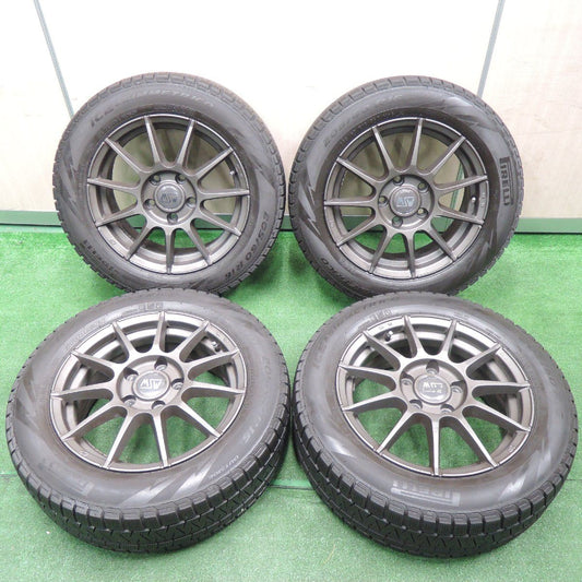キレイ★BMW 等 MSW O・Z 205/60R16 スタッドレス ピレリ アイスアシンメトリコ 16インチ PCD120/5H OZ★3101607TNス