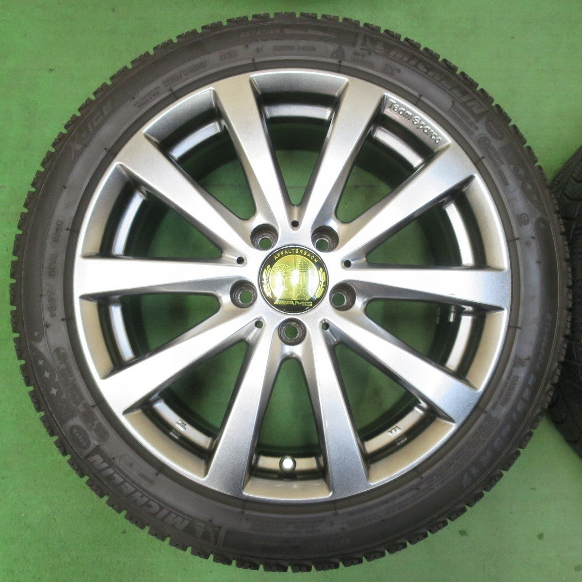 バリ溝！キレイ！9分★ベンツ 等 Team Sparco 225/45R17 スタッドレス ミシュラン X-ICE XI3 17インチ チームスパルコ PCD112/5H★5012104イス