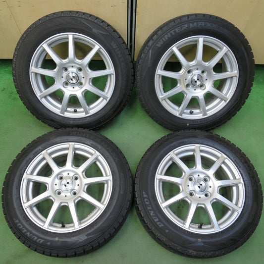 バリ溝！22年！キレイ！9.5分★スタッドレス 175/65R15 ダンロップ ウインターマックス WM02 GMach 15インチ PCD100/4H★5082904イス