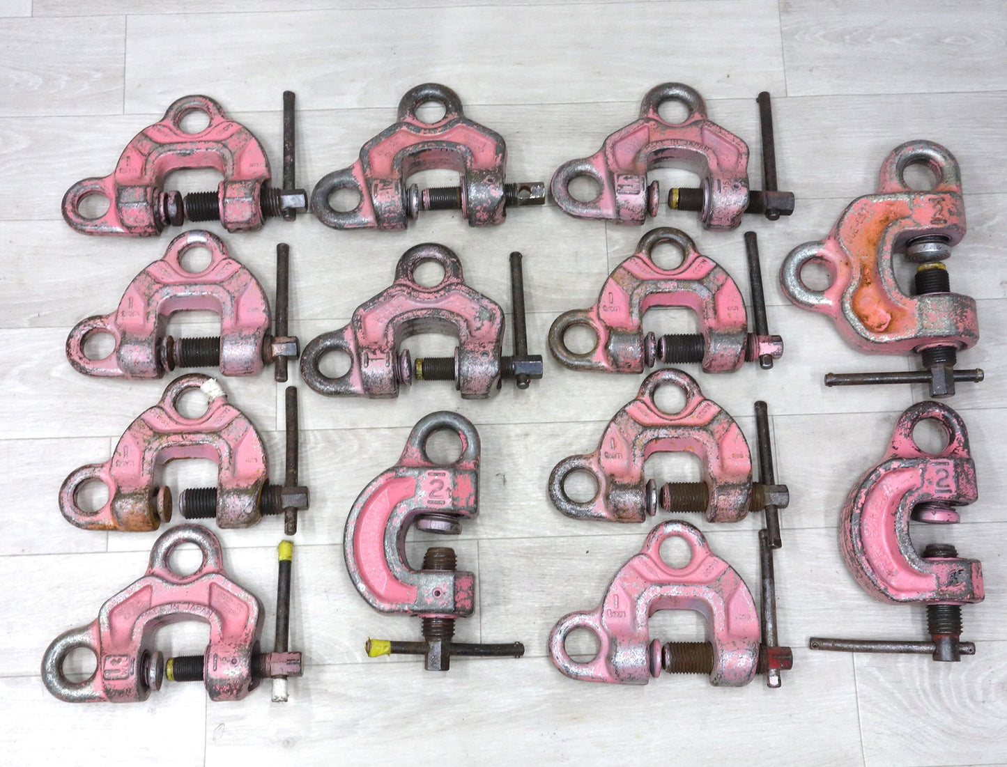[送料無料] 13個まとめ売り◆SBB イーグル クランプ ねじ式 全方向 EAGLE CLAMP 1t 1-40mm 2t 5-30mm 吊り具◆