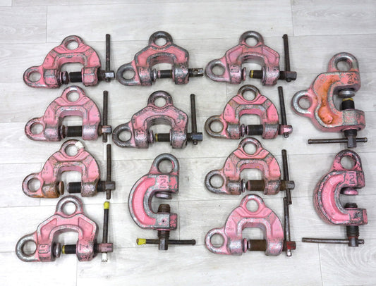 [送料無料] 13個まとめ売り◆SBB イーグル クランプ ねじ式 全方向 EAGLE CLAMP 1t 1-40mm 2t 5-30mm 吊り具◆