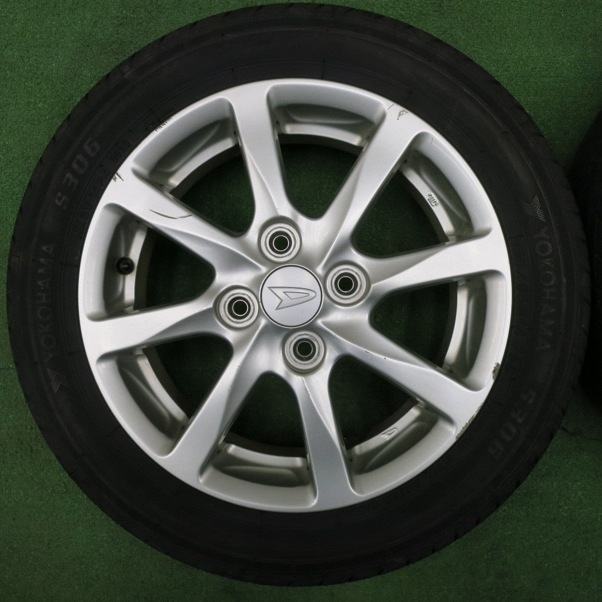 [送料無料] 超バリ溝！23年！ほぼ10分★ダイハツ タント ムーヴ 等 純正 155/65R14 ヨコハマ S306 14インチ PCD100/4H★5010206NJノ
