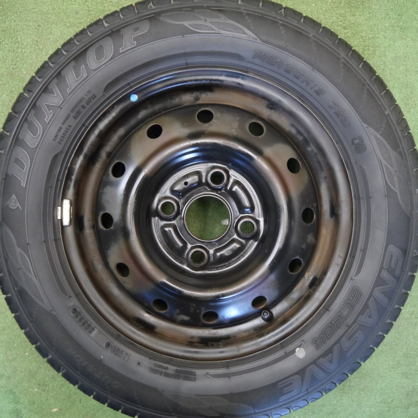 4本価格！23年★145/80R13 ダンロップ エナセーブ EC204 スチール ホイール 13インチ PCD100/4H★6051102Hノ