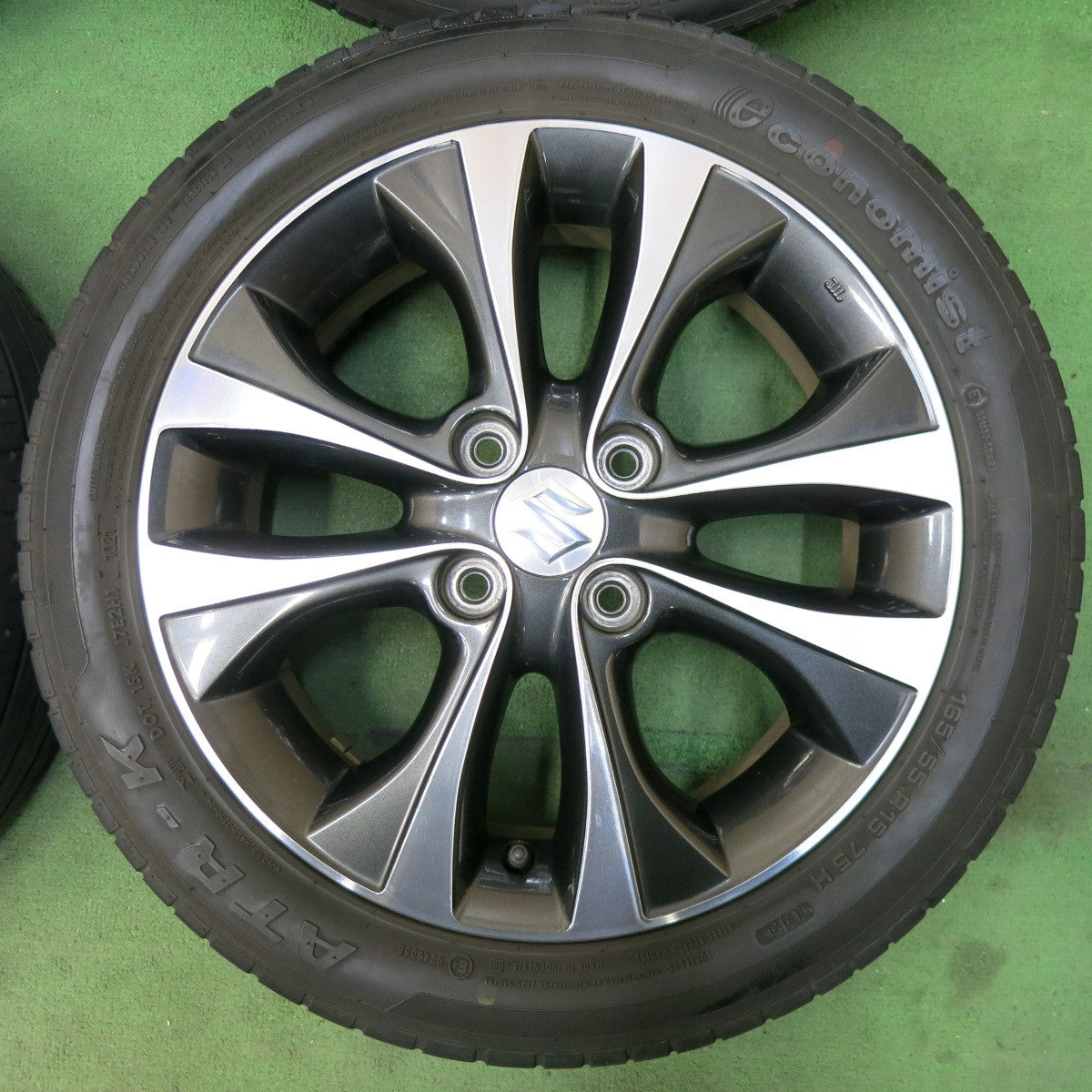 [送料無料] 4本価格！21年★スズキ ワゴンR スティングレー 純正 165/55R15 エコノミスト ATR-K 15インチ PCD100/4H★5032112SYノ
