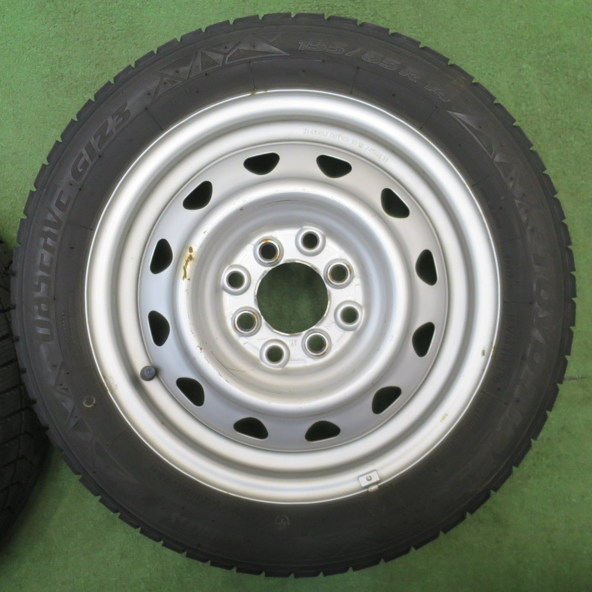 バリ溝！24年！9.5分以上★スタッドレス 155/65R14 トーヨー オブザーブ GIZ3 スチール ホイール 14インチ PCD100 114.3/4H マルチ★6051910NJス