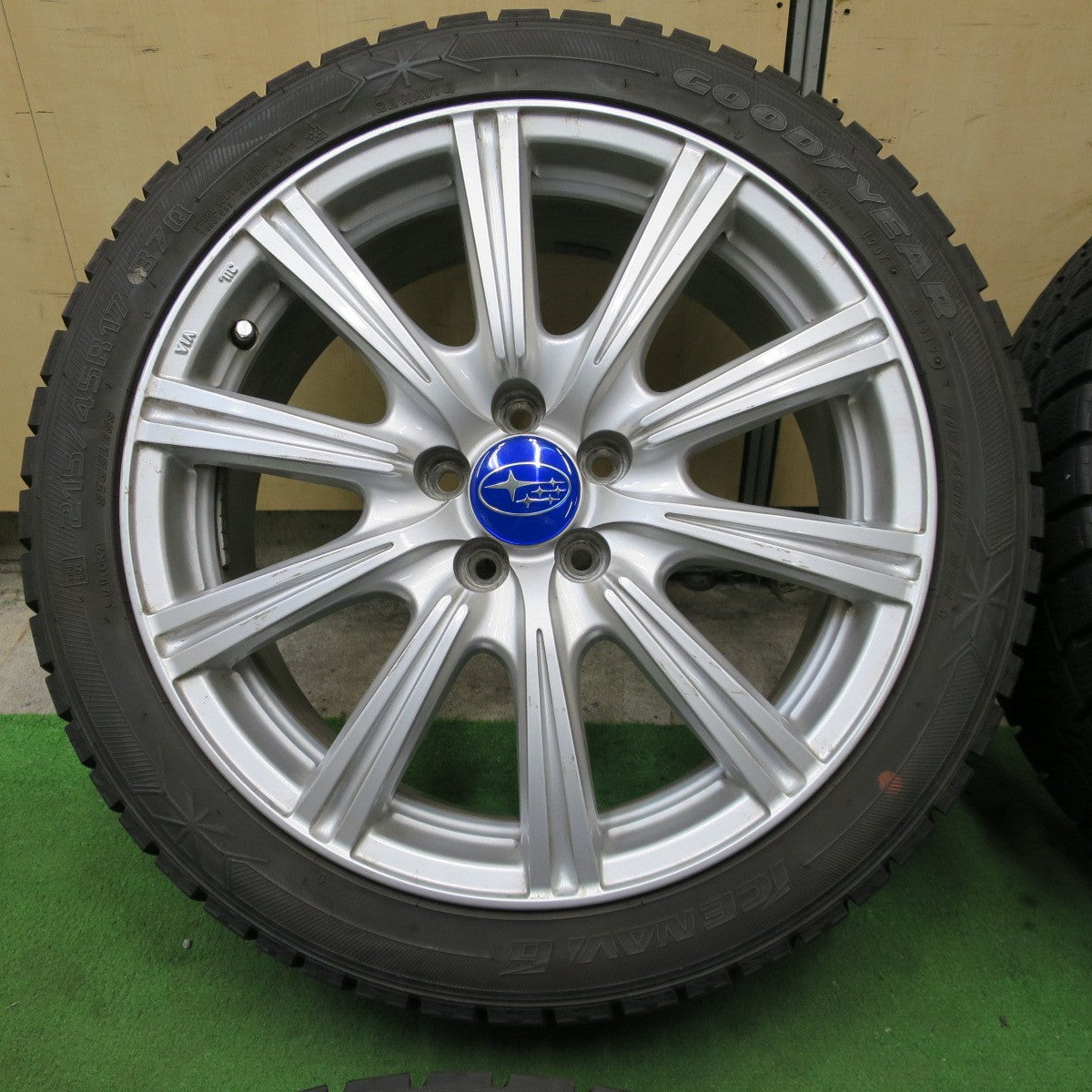 バリ溝！9分★プリウス 等 215/45R17 スタッドレス グッドイヤー アイスナビ6 Joker STIR ジョーカー ステア 17インチ PCD100/5H★6032103ナス