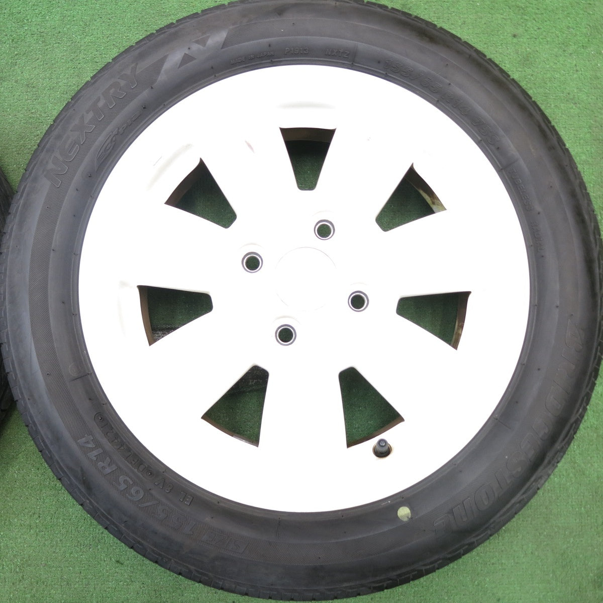 バリ溝！21年！キレイ！9分★スズキ ラパン 純正 155/65R14 ブリヂストン ネクストリー エコピア 14インチ PCD100/4H★5062709AKノ