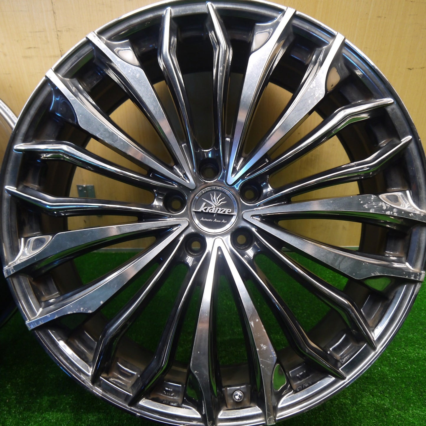 4本価格★Kranze Felsen 358EVO weds 21インチ ホイール 21×8.5J クレンツェ フェルゼン 358 エボ PCD114.3/5H 現状品★5100805Hホ