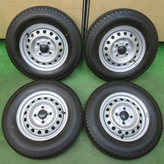 バリ溝！25年！キレイ！9.5分以上★ダイハツ ハイゼット アトレー 等 純正 スチール 145/80R12 80/78N ヨコハマ SUPER VAN 355 12インチ PCD100/4H★5120516イノ