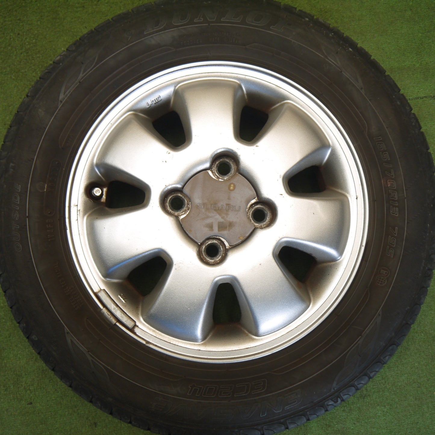 4本価格！22年★スバル サンバー ディアス ワゴン 純正 165/70R13 ダンロップ エナセーブ EC204 13インチ PCD100/4H★6052002Hノ