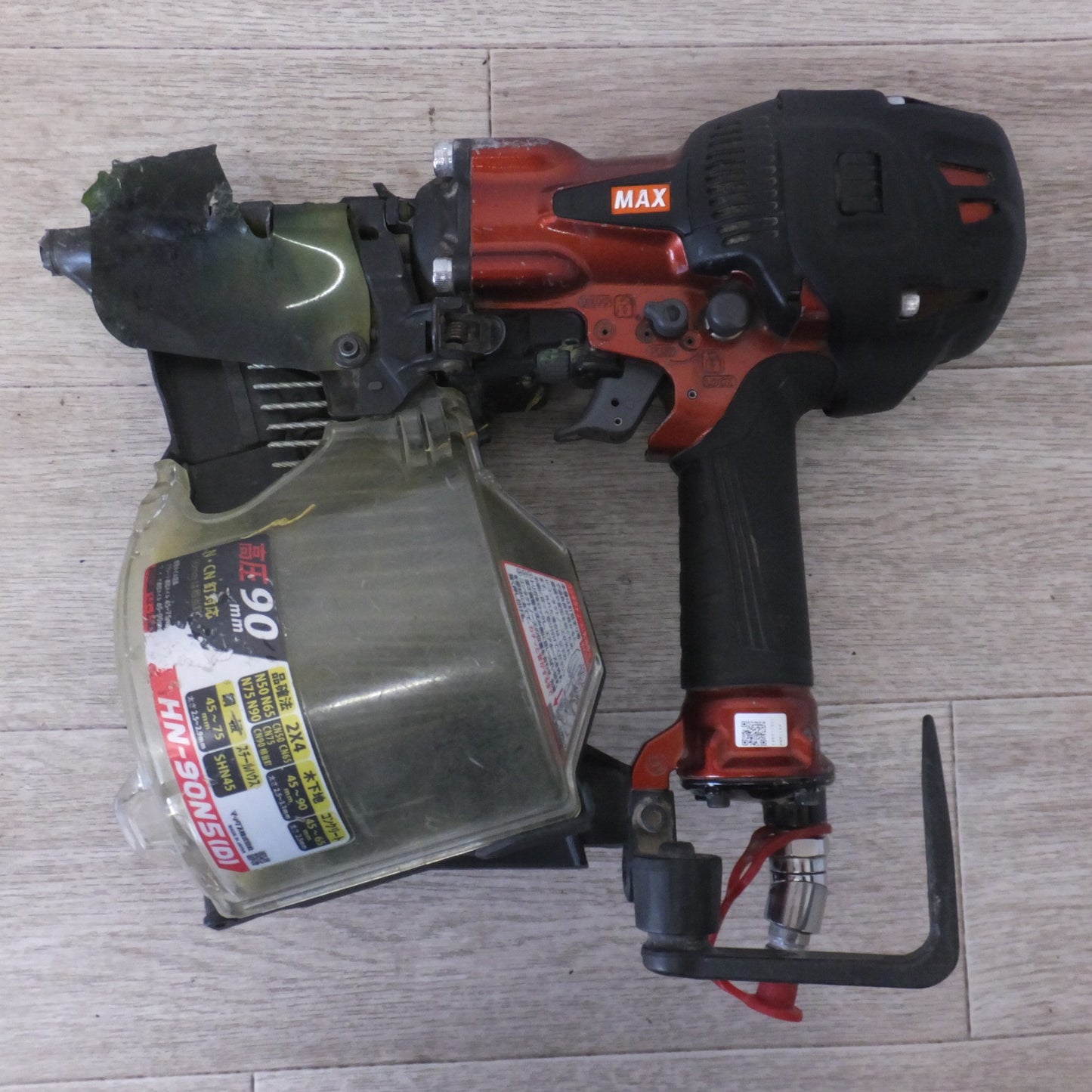 ★マックス MAX 釘打機 スーパーネイラ HN-90N5[D]-R コイルネイラ　高圧 90mm★