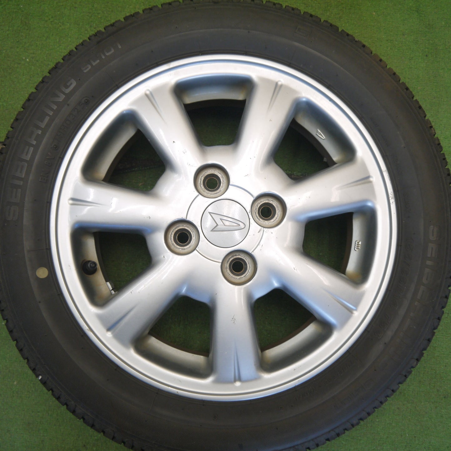 バリ溝！25年！8.5分◎ダイハツ タント ムーヴ ミラ 等 純正 155/65R14 セイバーリング SL101 14インチ PCD100/4H◎6071701Hノ
