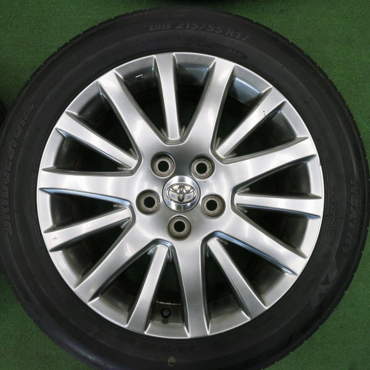 [送料無料] 4本価格★トヨタ 18 マジェスタ 純正 215/55R17 ブリヂストン ネクストリー エコピア 17インチ PCD114.3/5H★5021304TNノ