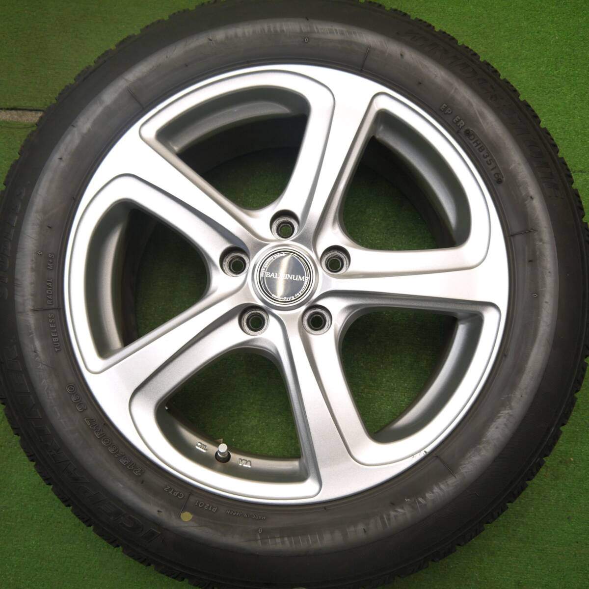 キレイ★スタッドレス 215/60R17 ブリヂストン アイスパートナー2 BALMINUM バルミナ 17インチ PCD114.3/5H★5040709Hス