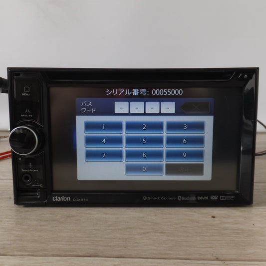 [送料無料] 現状品★クラリオン製 マツダ 純正 メモリーナビゲーション MZ609650 GCX515 セキュリティロック[29]★