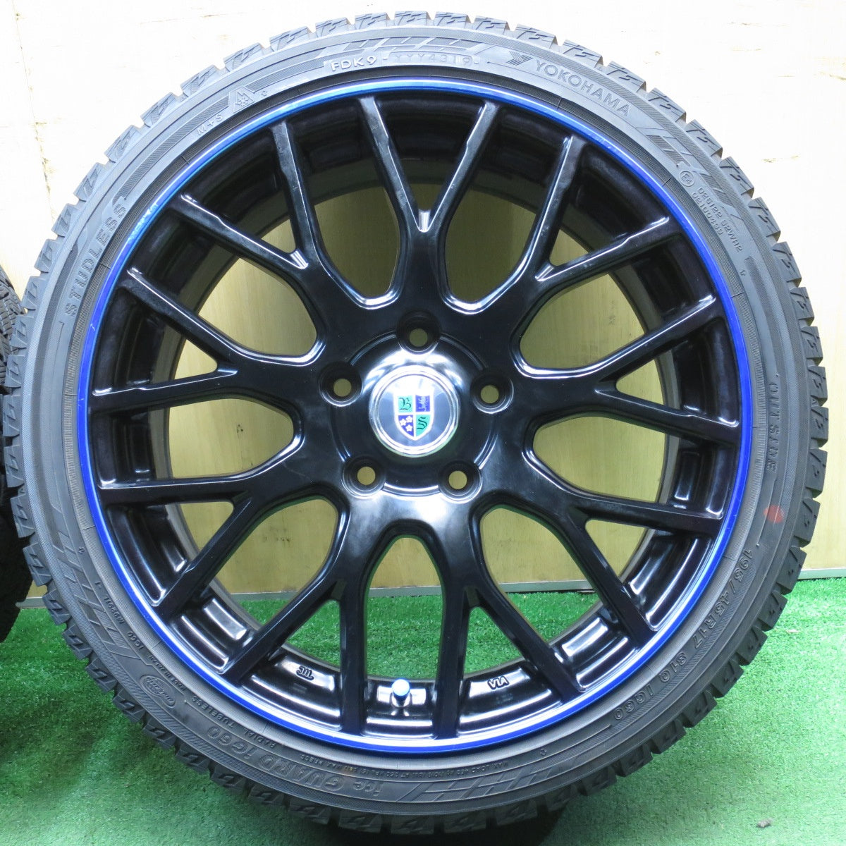 バリ溝！キレイ！9.5分★スタッドレス 195/45R17 ヨコハマ アイスガード iG60 BLEST BahnSport Type-902 ブレスト 17インチ PCD114.3/5H★5060902NJス