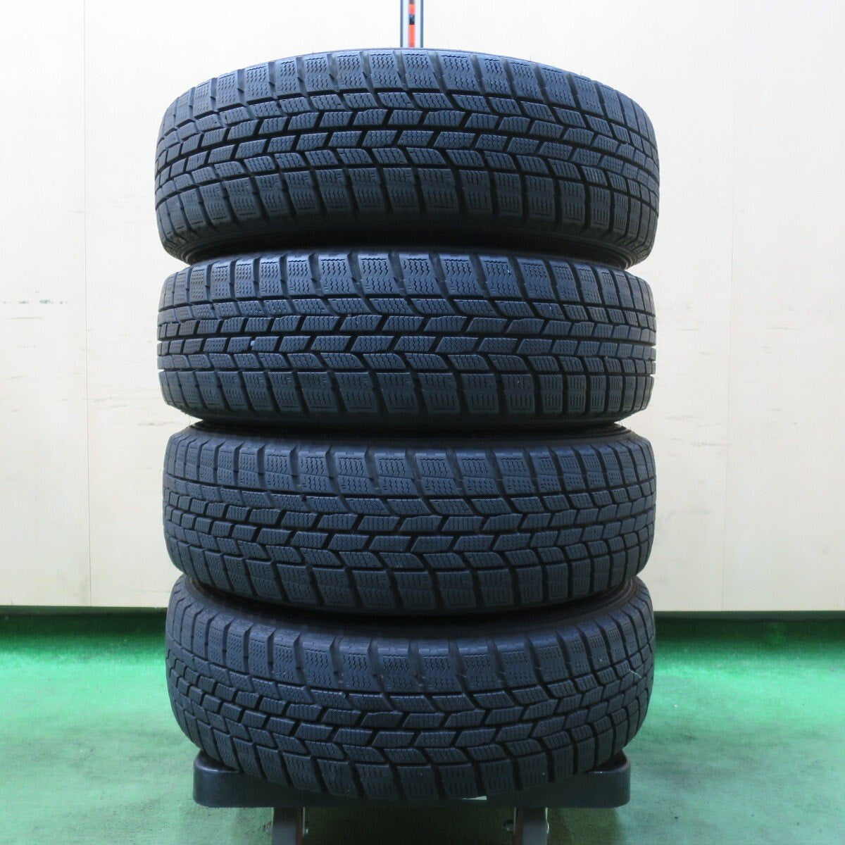 バリ溝！8.5分★スタッドレス 165/65R14 グッドイヤー アイスナビ6 ravrion LUMIERE ラブリオン 14インチ 軽自動車にも ハスラー 等 PCD100/4H★5011008イス