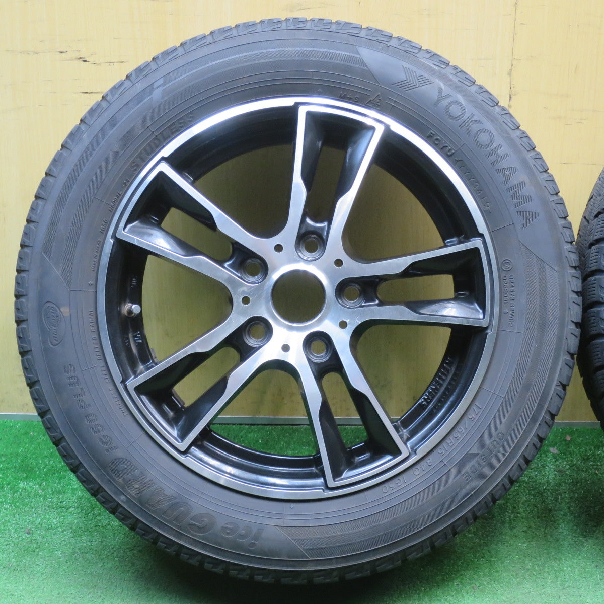バリ溝！8.5分★MINI F56 等 Kelleners Jr E5 175/65R15 スタッドレス ヨコハマ アイスガード iG50 プラス ケレナーズ ジュニア 15インチ PCD112/5H★6032603NJノ